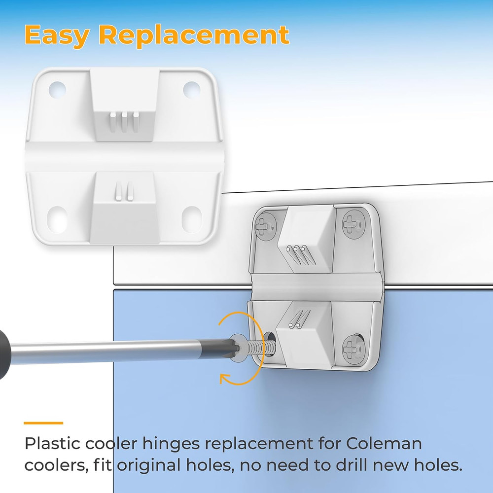 Cooler Replacement Plastic Hinges & Screws Set Compatible with Coleman Cooler...