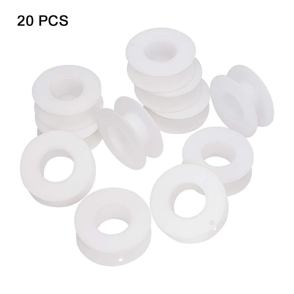 20 Pack Empty Spool, Plastic Ribbon Spools Wire Weaving Bobbins Empty Thread ...