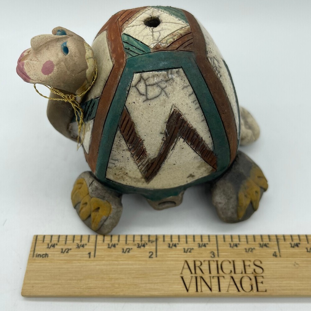 Turtle Ceramic Abstract Sculpture Figurine Statue Signed