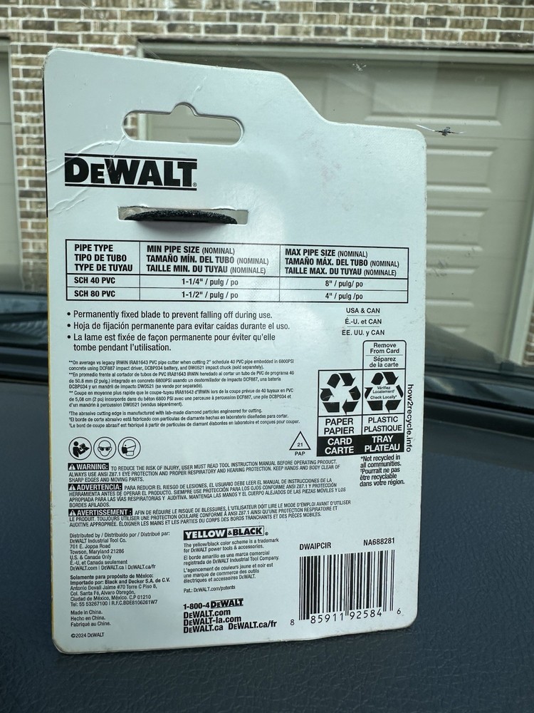 Dewalt Impact Connect Inside PVC Pipe Cutter (DWAIPCIR)