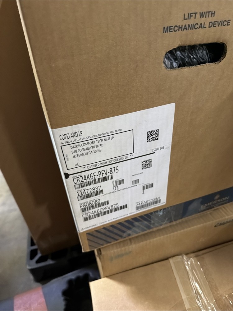 CR24K6E-PFV-875 EMERSON COPELAND SCROLL COMPRESSOR