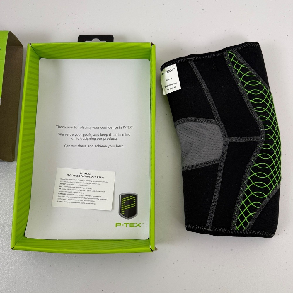 P-TEX Pro Closed Patella Knee Sleeve Small Support P-TEXK201 Compression