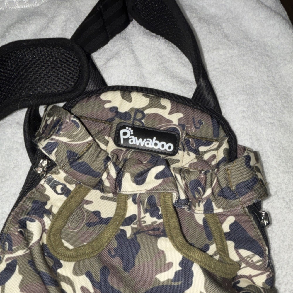 Pawaboo Small Camouflage Dog Backpack Carrier Polyester Mesh