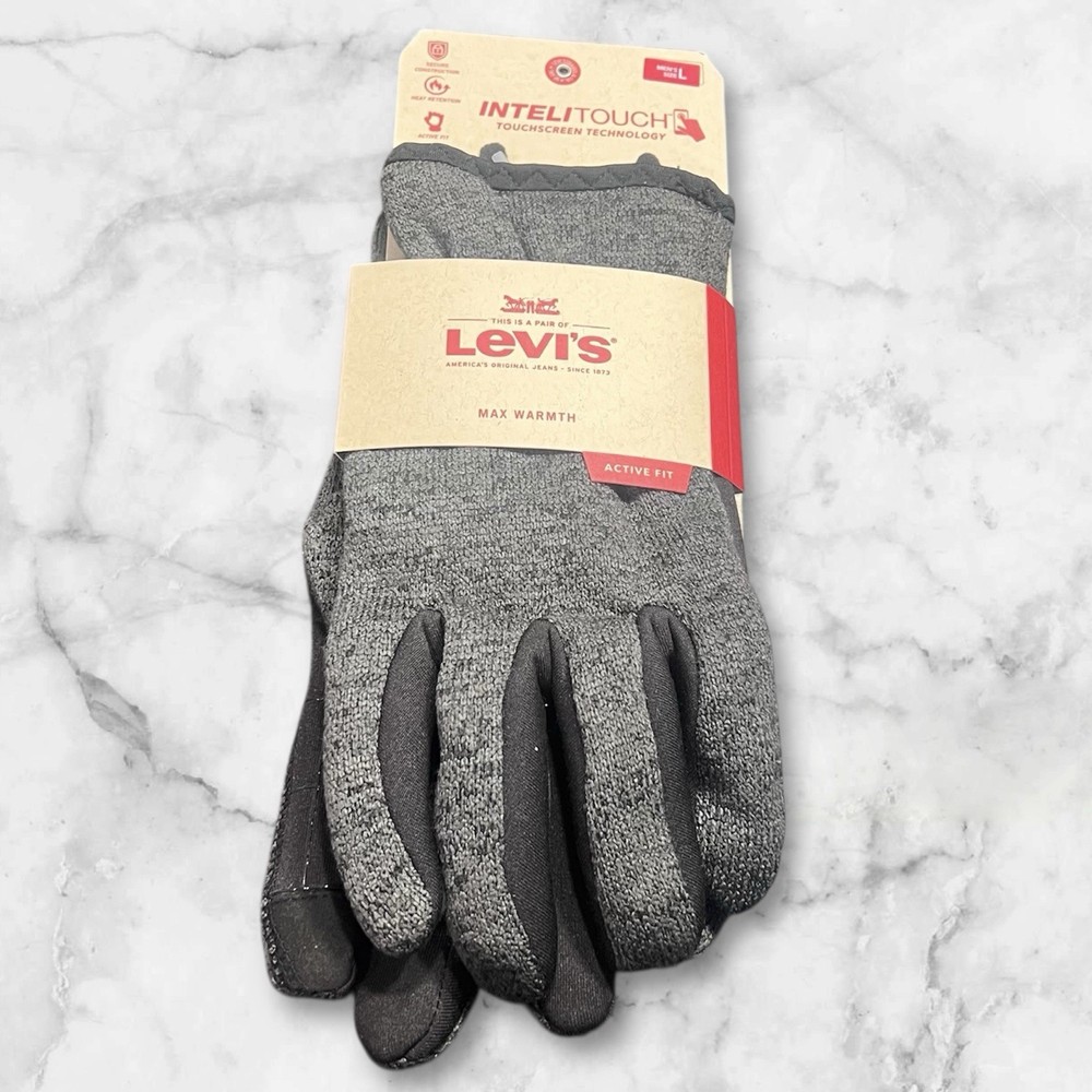 Levi’s Men’s Large Max Warmth InteliTouch Touchscreen Gloves