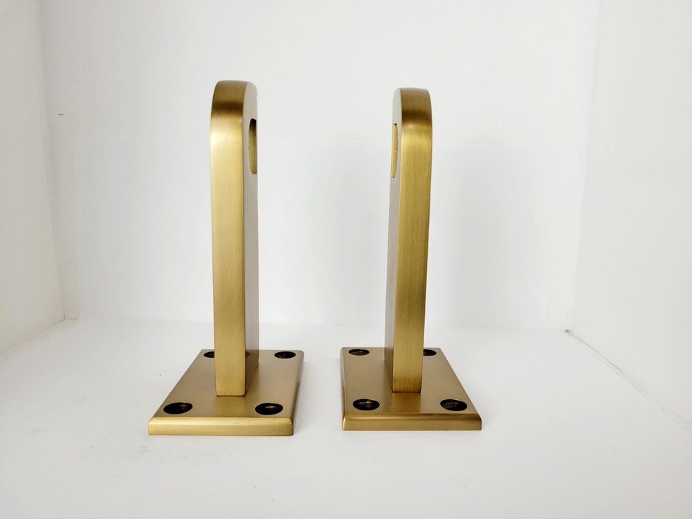 Restoration Hardware Bayonne Solid Brass End Brackets Small LBB Open Box