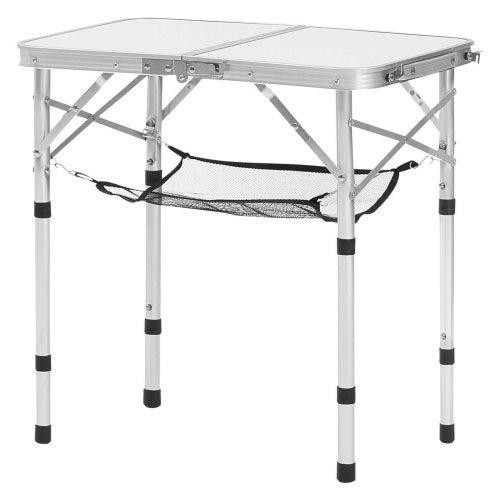 Folding Camping Table Adjustable Height Portable Side Tables Aluminum MDF