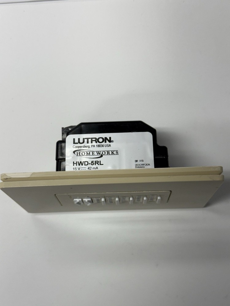 Lutron HWD-5RL - 5-Button Raise/Lower Keypad - Ivory