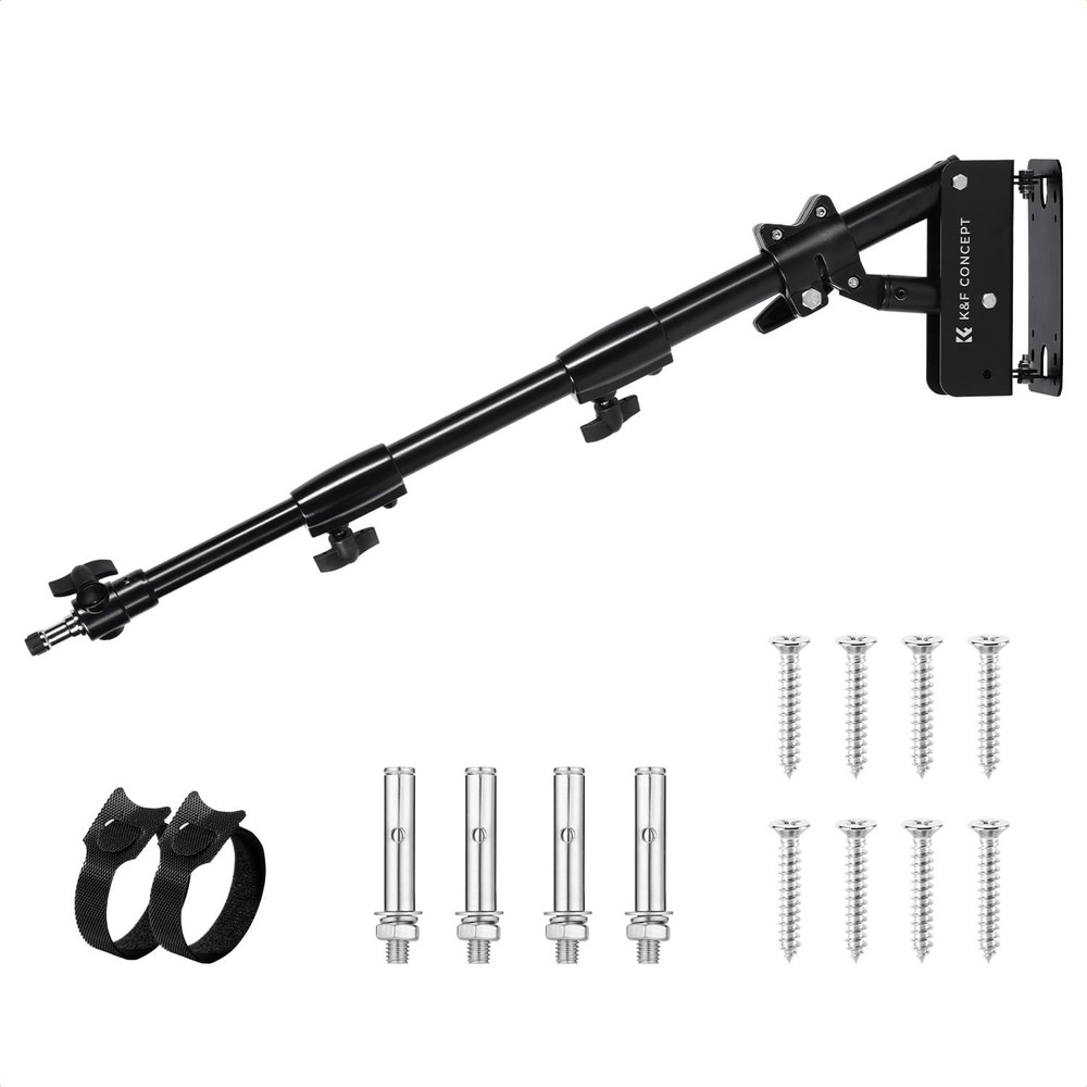 Wall Mount Boom Arm 39.4"- Rotating Triangle Stand for Ring Light, Softbox, R...