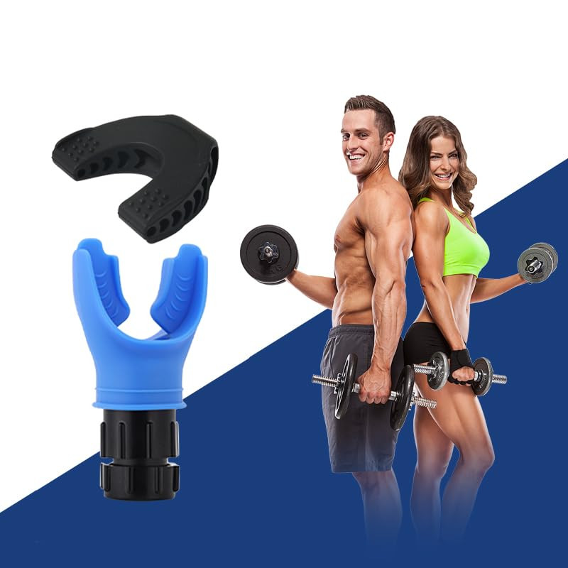 Oxyflow Lung Trainer Breathing Portable white and blue