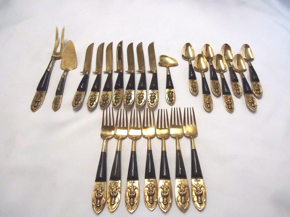 SIAM BRASS FLATWARE 24-pieces