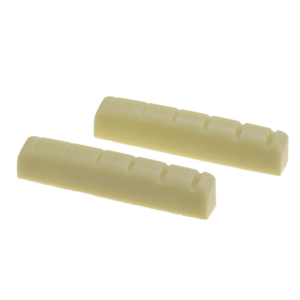 Musiclily Pro 2Pcs Ivory Slotted 44mm Nuts Flat For 6 String Les Paul LP Guitar