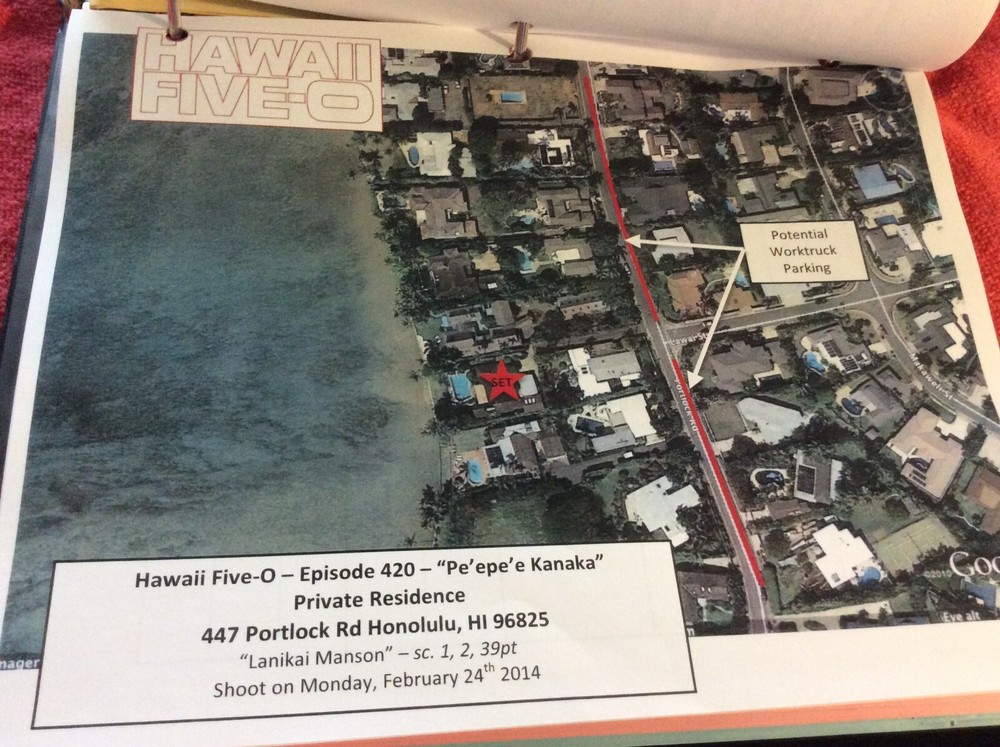 HAWAII FIVE-O ORIGINAL SCRIPT 420 SCHEDULE 2014 PE'EPE'E KANAKA DANIEL DAE KIM