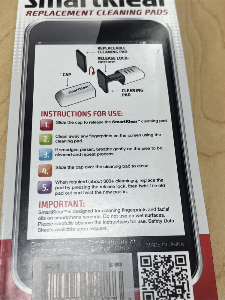 SmartKlear Smart Phone Screen Cleaner - Durable Carbon Microfiber Technology