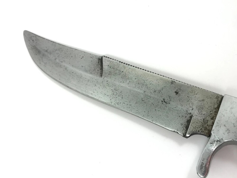STAG Handles Fixed Blade Knife Unknown Maker Vintage 9-1/4" Overall