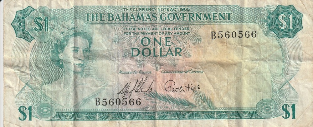 Bahamas 1965 One Dollar P18