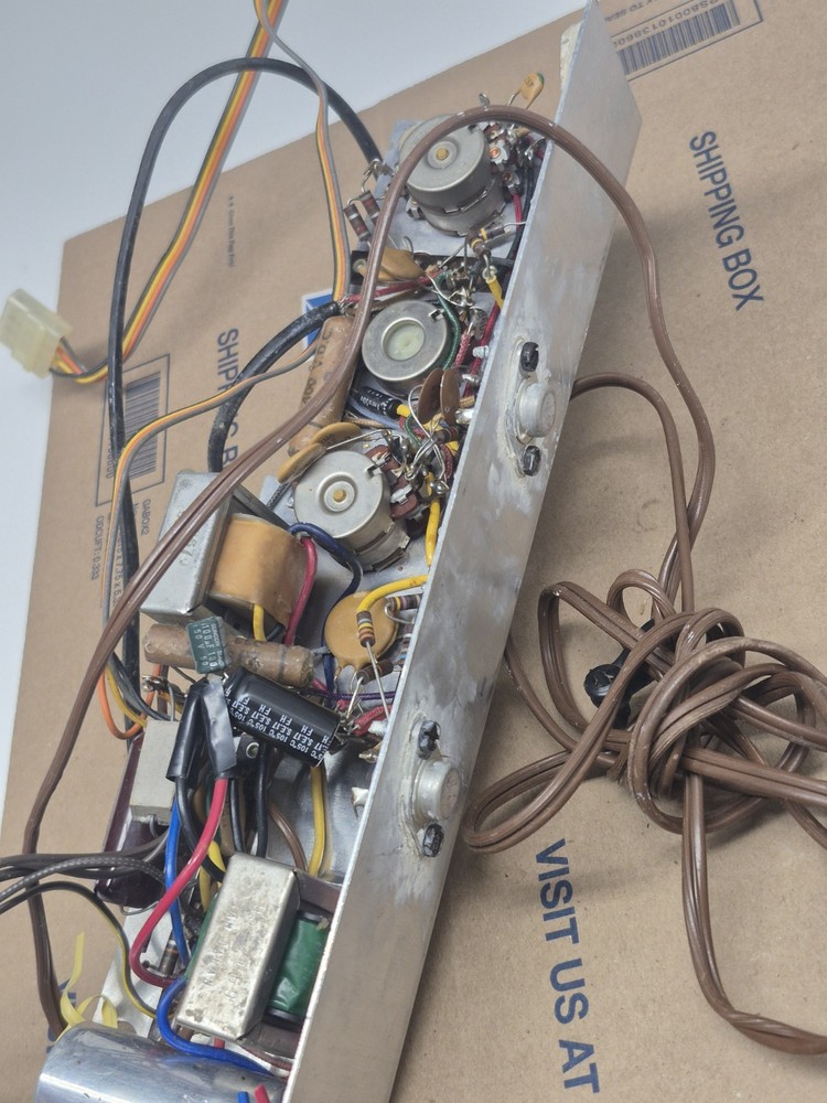 Vintage Amplifier Chassis With Knobs