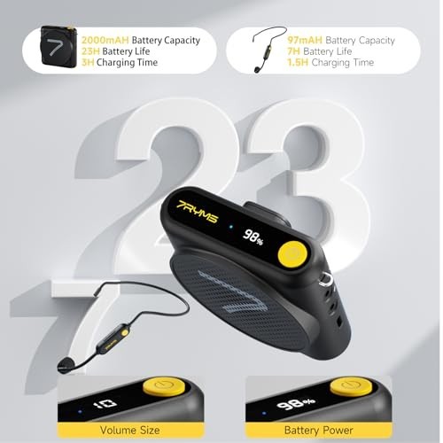 Wireless Voice Amplifier with Headset Microphone - Portable Mini Speaker for Cla