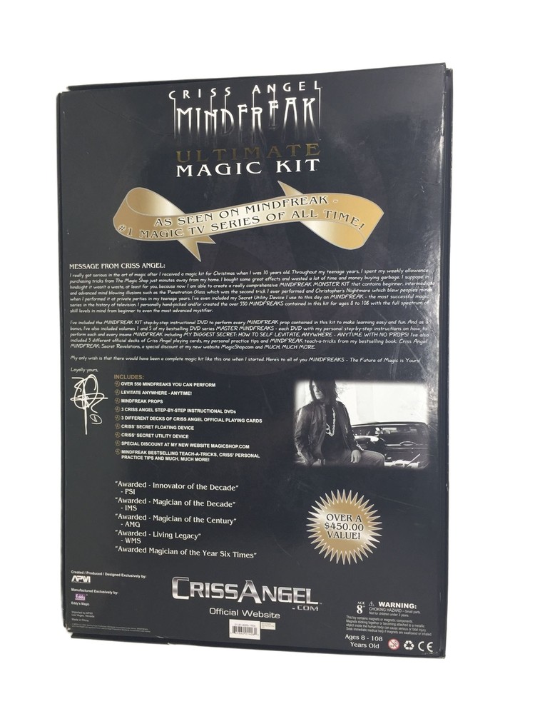 Criss Angel Mindfreak Ultimate Magic Kit with Instructional DVDs