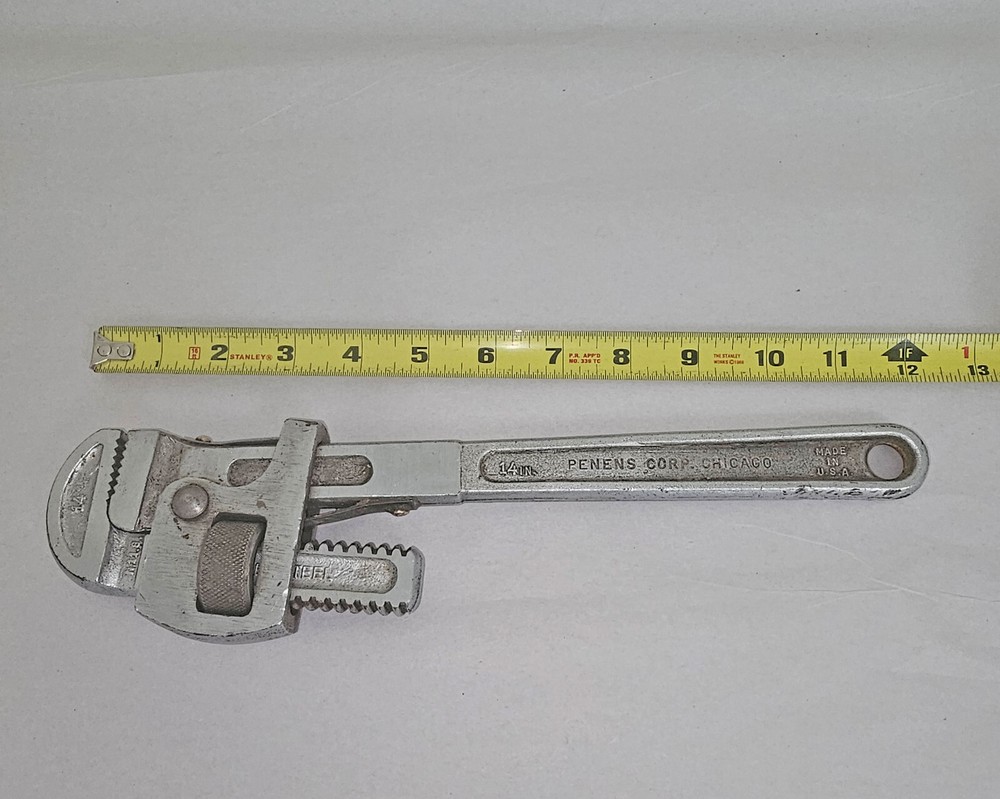 Vintage PENENS 14" Adjustable Pipe Wrench 4114