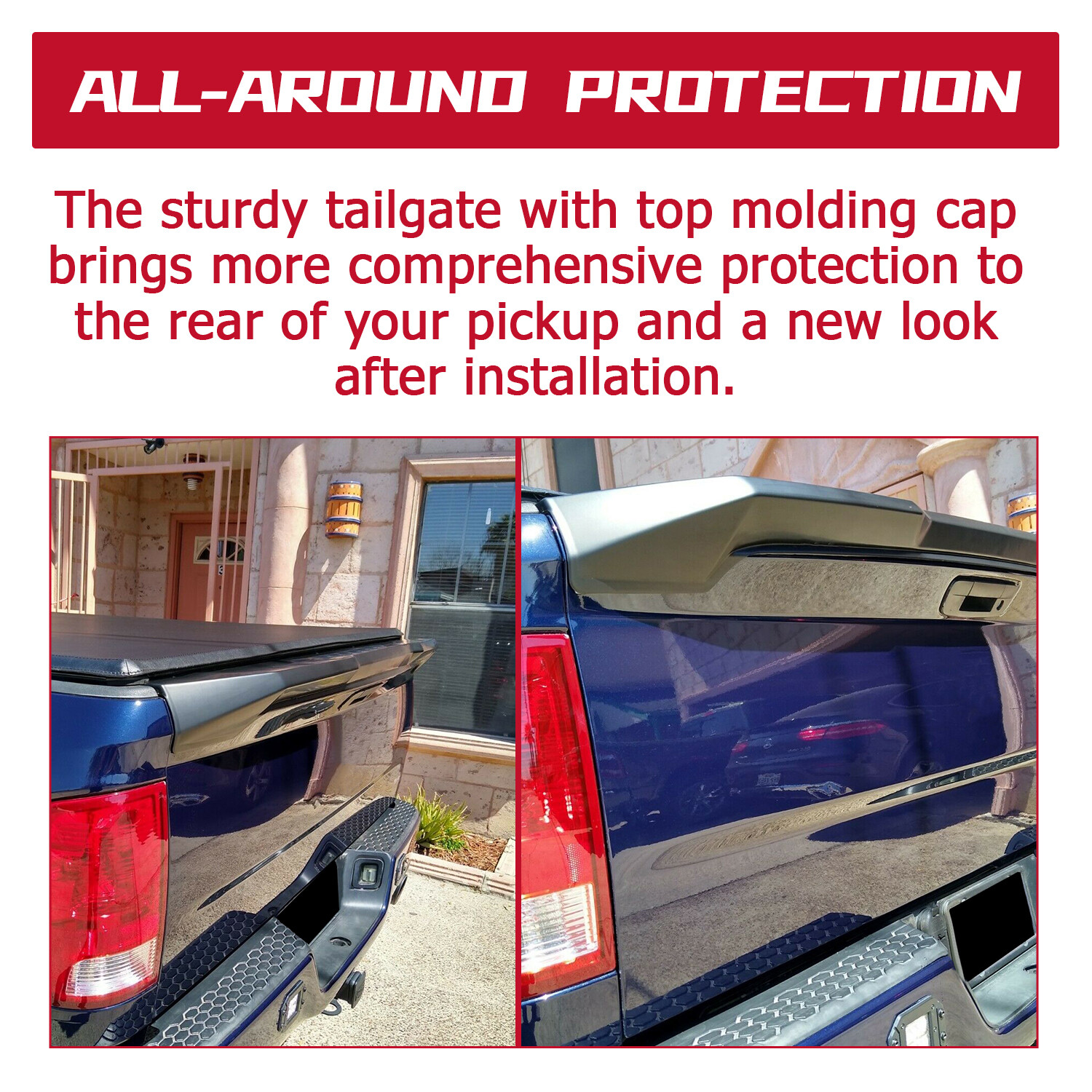 HECASA For 2009-2021 Dodge Ram 1500 2500 3500 Truck Tailgate Spoiler Cover