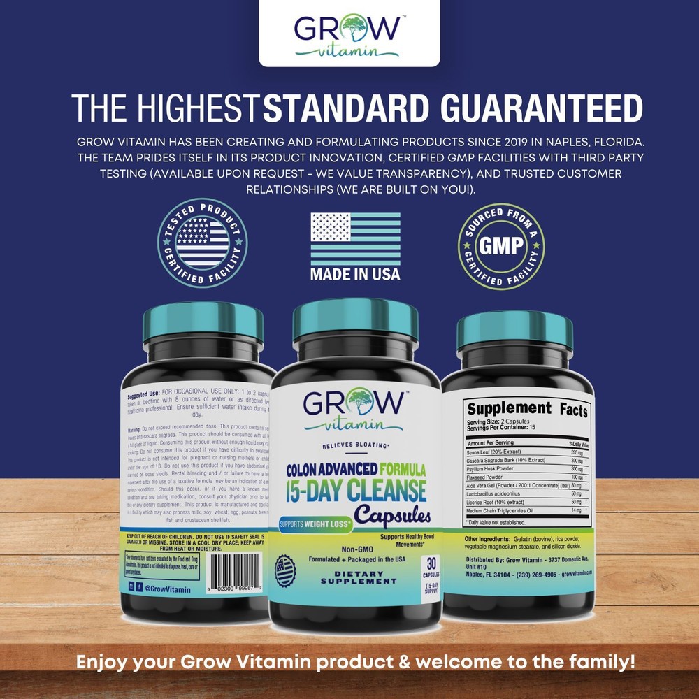 Grow Vitamin 15-DAY COLON CLEANSE