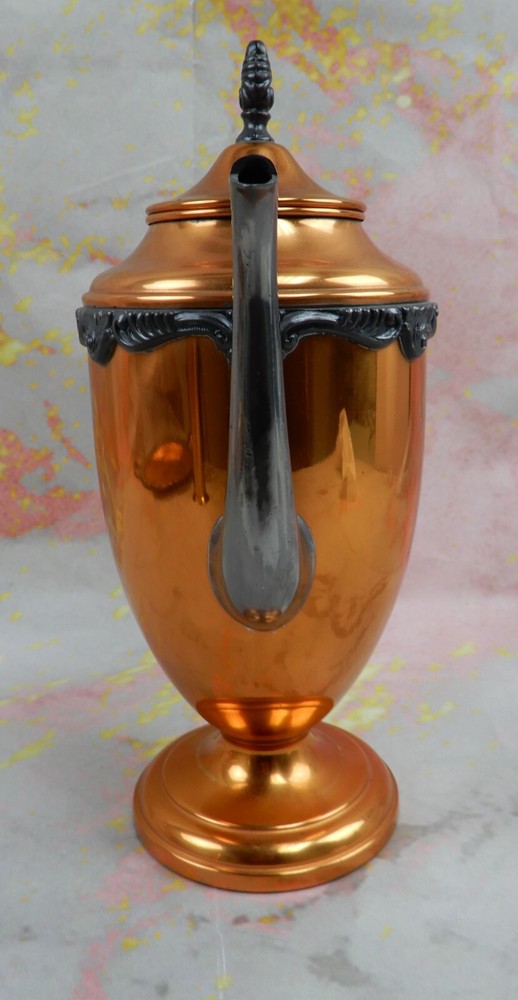 Vintage Sheridan Silver on Copper Coffee Pot