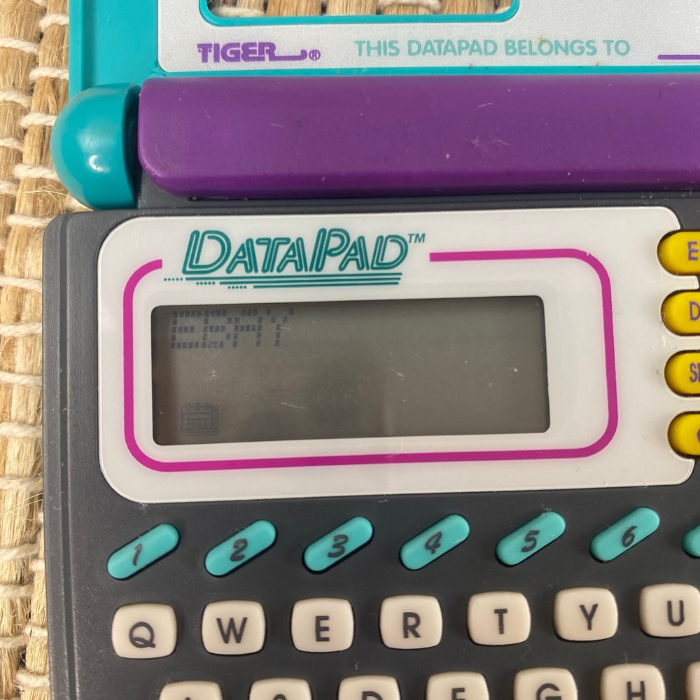 Tiger Data Pad 1995 Handheld Electronic Organizer Personal Assistant for Kids