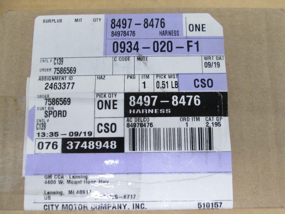 Genuine GM Harness 84978476
