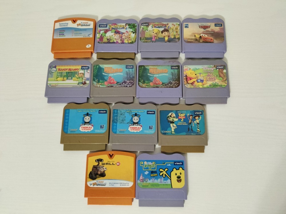 Lot Bundle of 13 VTech V.Smile Learning System Game Cartridges Untested Pixar