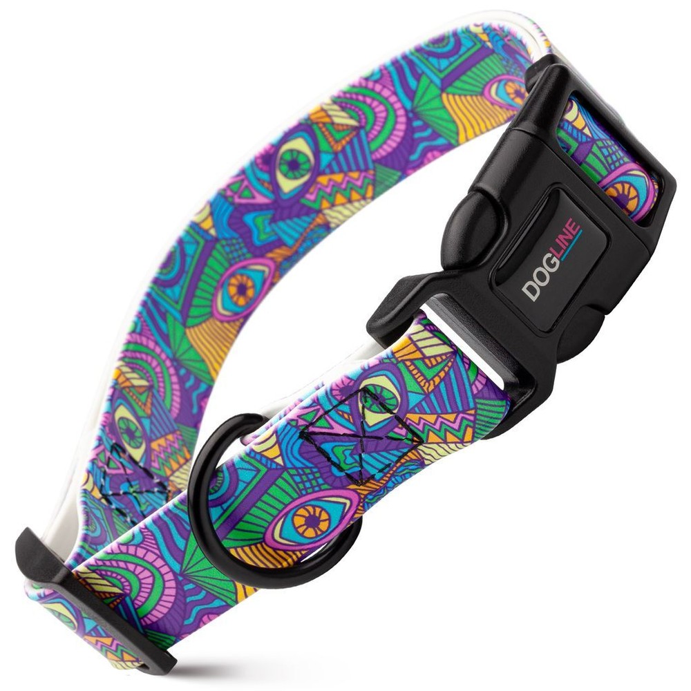 Dog Pet Illusion Quick Release Printed Collar 3/4" x 12" - 19"