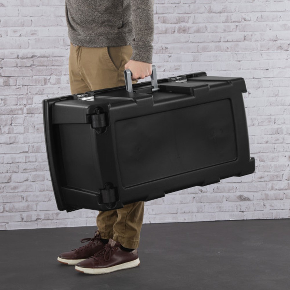 Sterilite Footlocker Stackable Storage Bin with Latching Lid with Wheels, 2 Pack