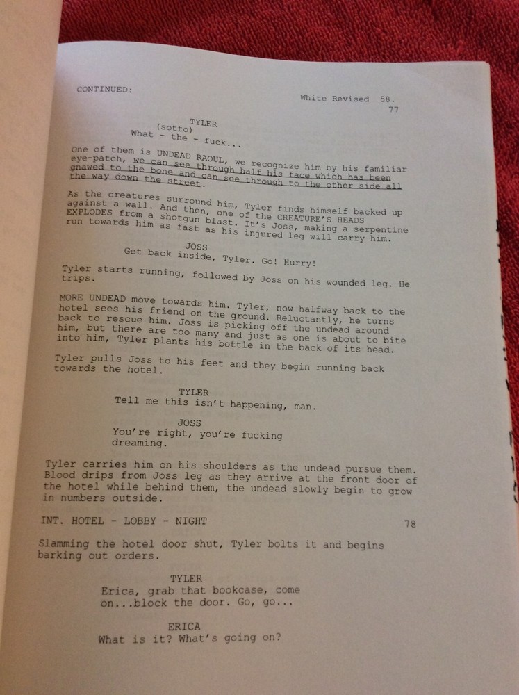 ORIGINAL SCRIPT BLUEPRINT ALL SOULS DAY DANNY TREJO MARISA RAMIREZ DAVID KEITH