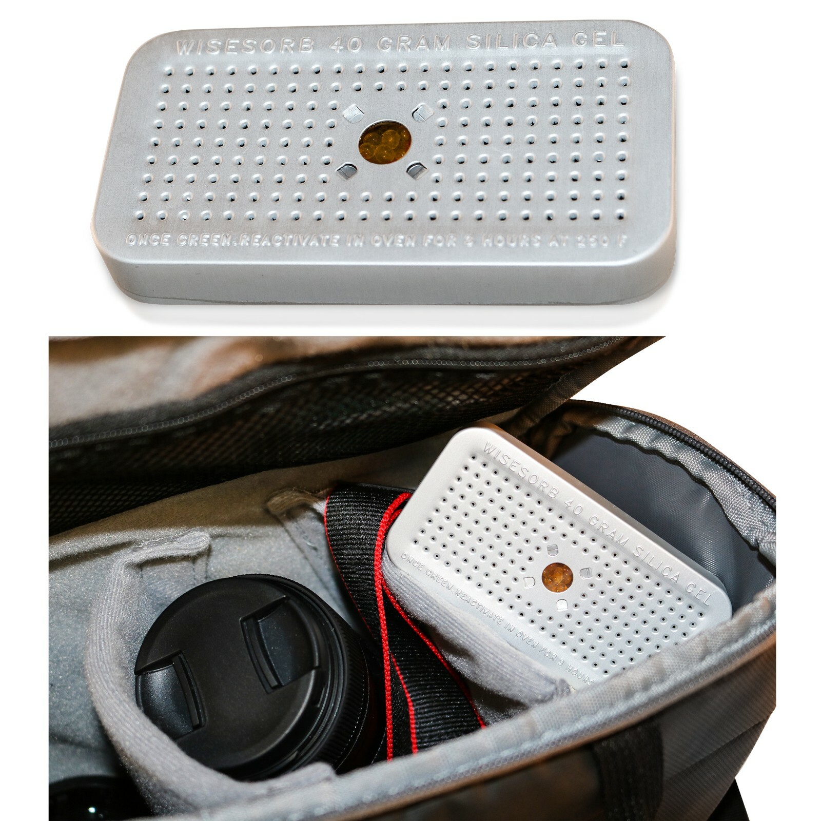 40 Gram 10 Pack Silica Gel Canister Reusable Indicating Desiccant Dehumidifier