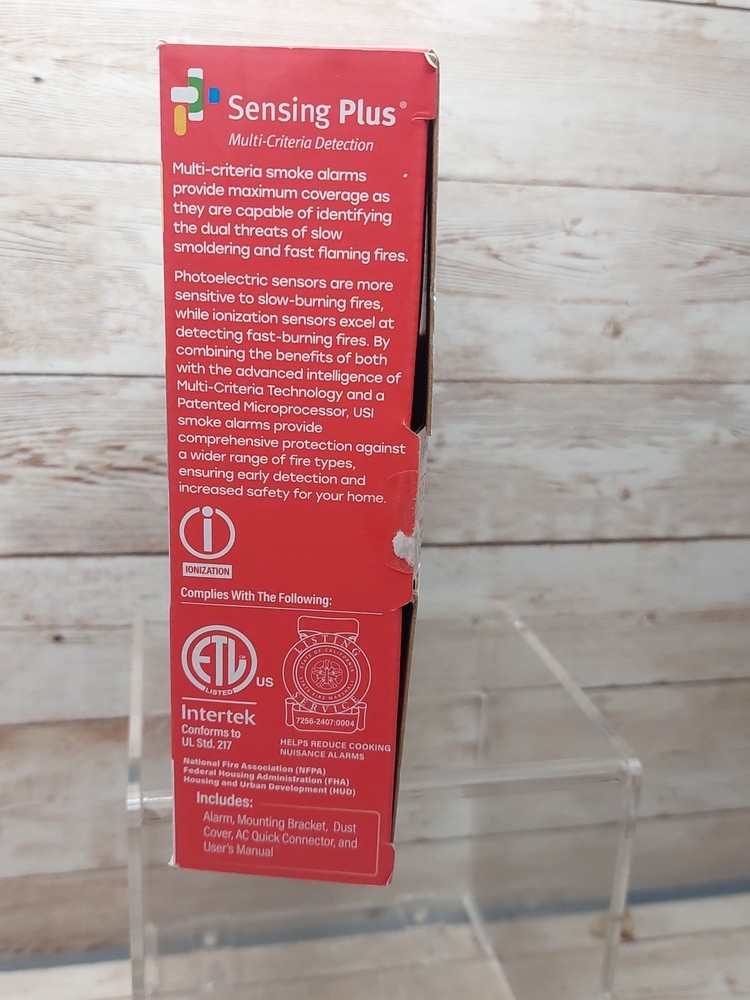 Hardwired and 10-Year Battery Backup Smoke Detector w Ionization Sensor *Read De
