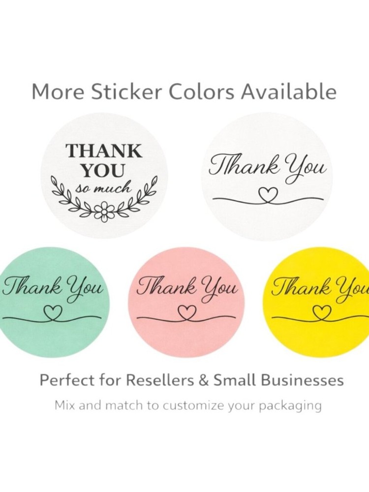 200 ReSeller Packaging Stickers – Second Hand First Class 2x2inch Circle