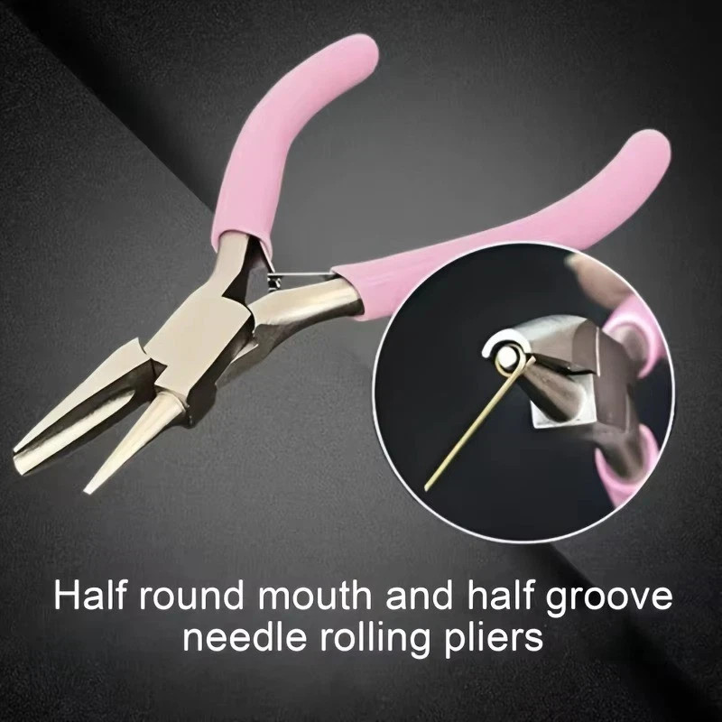 5in Round Concave Pliers Jewelry Making Precision Wire Loop Tool*