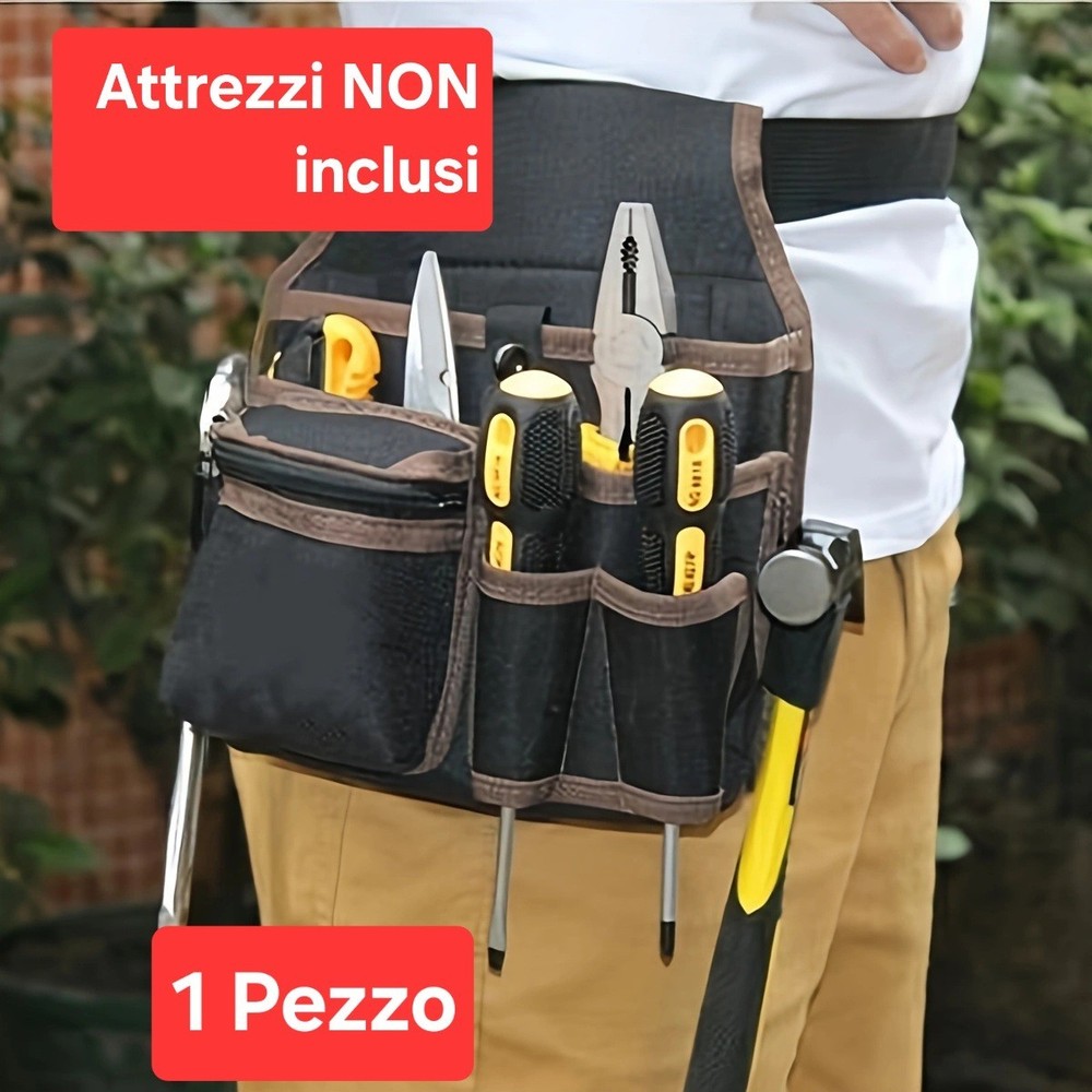 1 Red Bag Electrician Tools Multipurpose Work Easy Pouch (Foreign Shipping