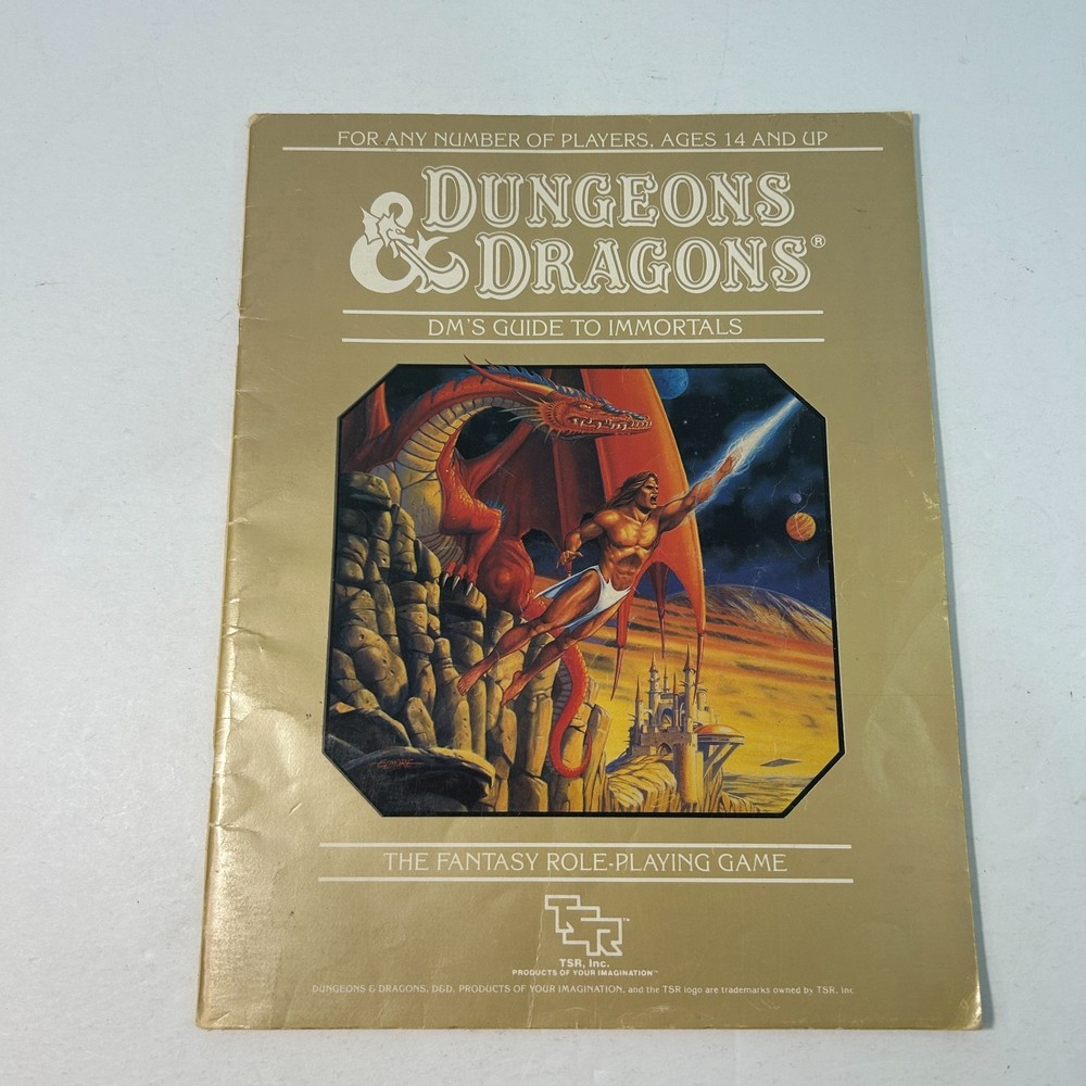 Dungeons & Dragons Immortals Rules DM's Guide 1986 TSR No Reference Pages FAIR