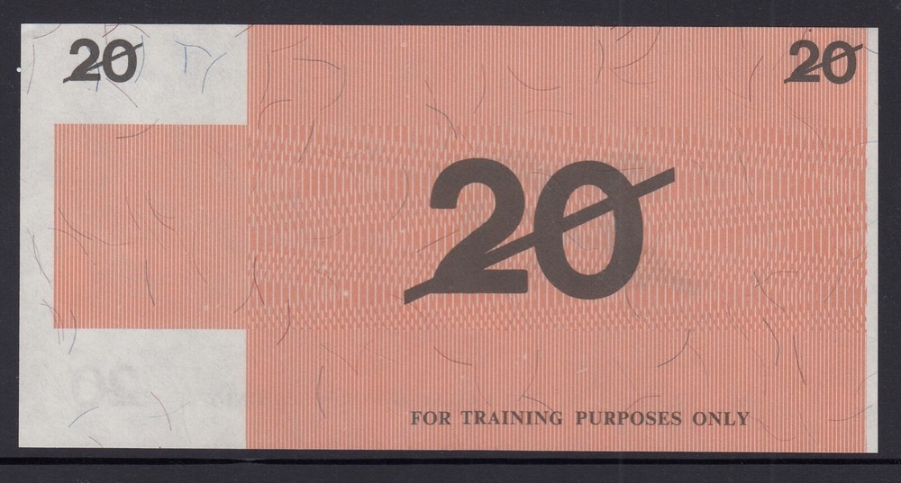 Australia $20.00 Post Office Training School / RBA Training Note - per scan UNC