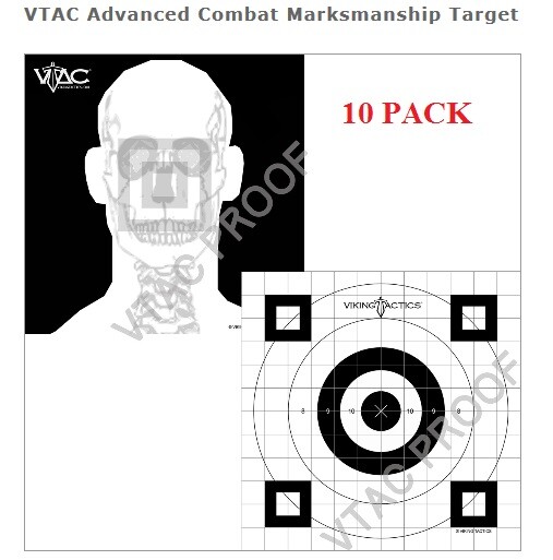 Viking Tactical VTAC Double Sided Advanced Combat Paper Targets - 10 Pack