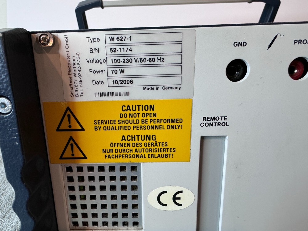 RARE - WeeTech Schaffner Electrotest W 627 High Voltage Tester - Made in Germany