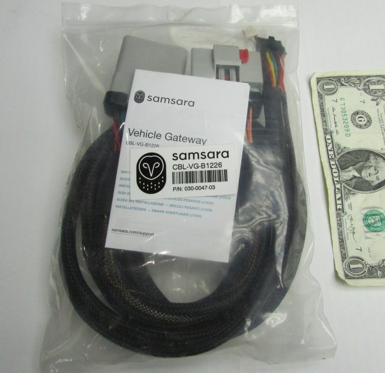 Samsara CBL-VG-B1226 / 030-0047-03 Vehicle Gateway Harness, Diagnostic Test GPS