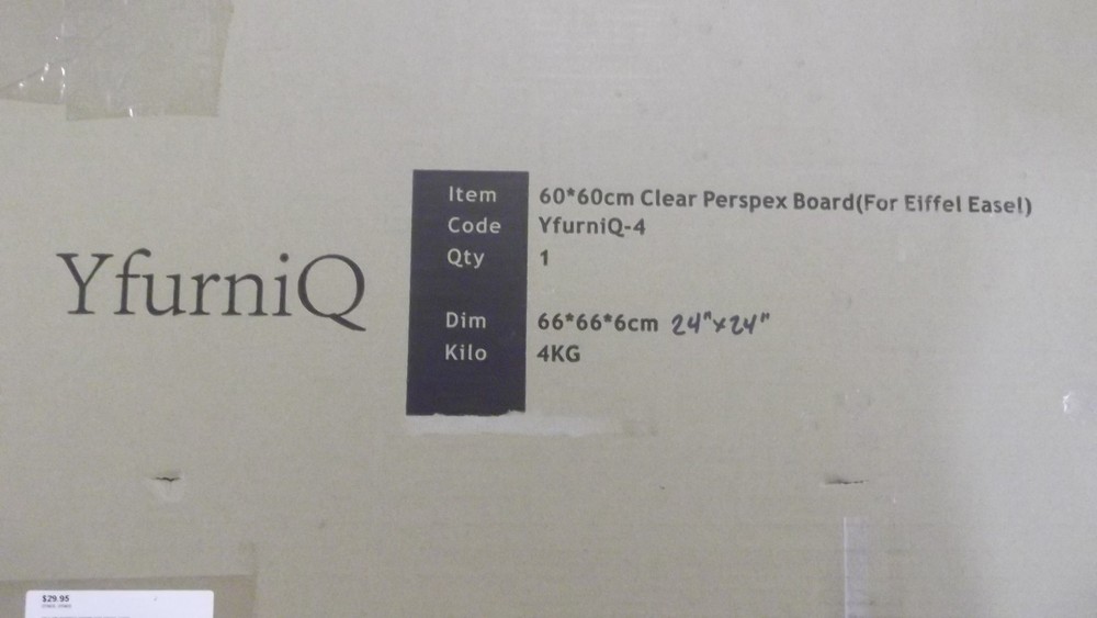 (YOU GET - 2 )- 24" X 24" CLEAR PERSPEX BOARD for EASELS