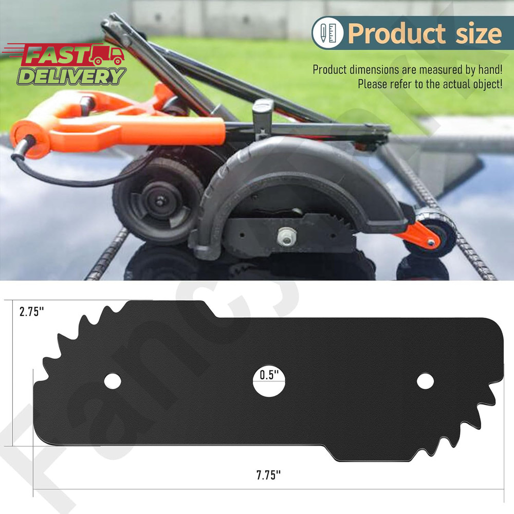 2-Pack EB-007 7-1/2-Inch Edge Hog Heavy-Duty Edger Replacement Blade for Black+D