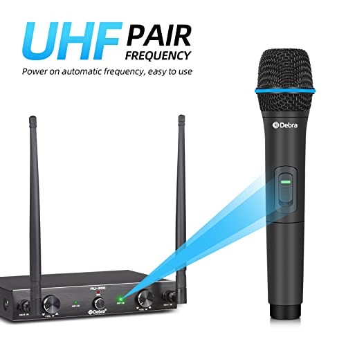 Audio AU200 Pro UHF 2 Channel Wireless Microphone System with 2 Handheld