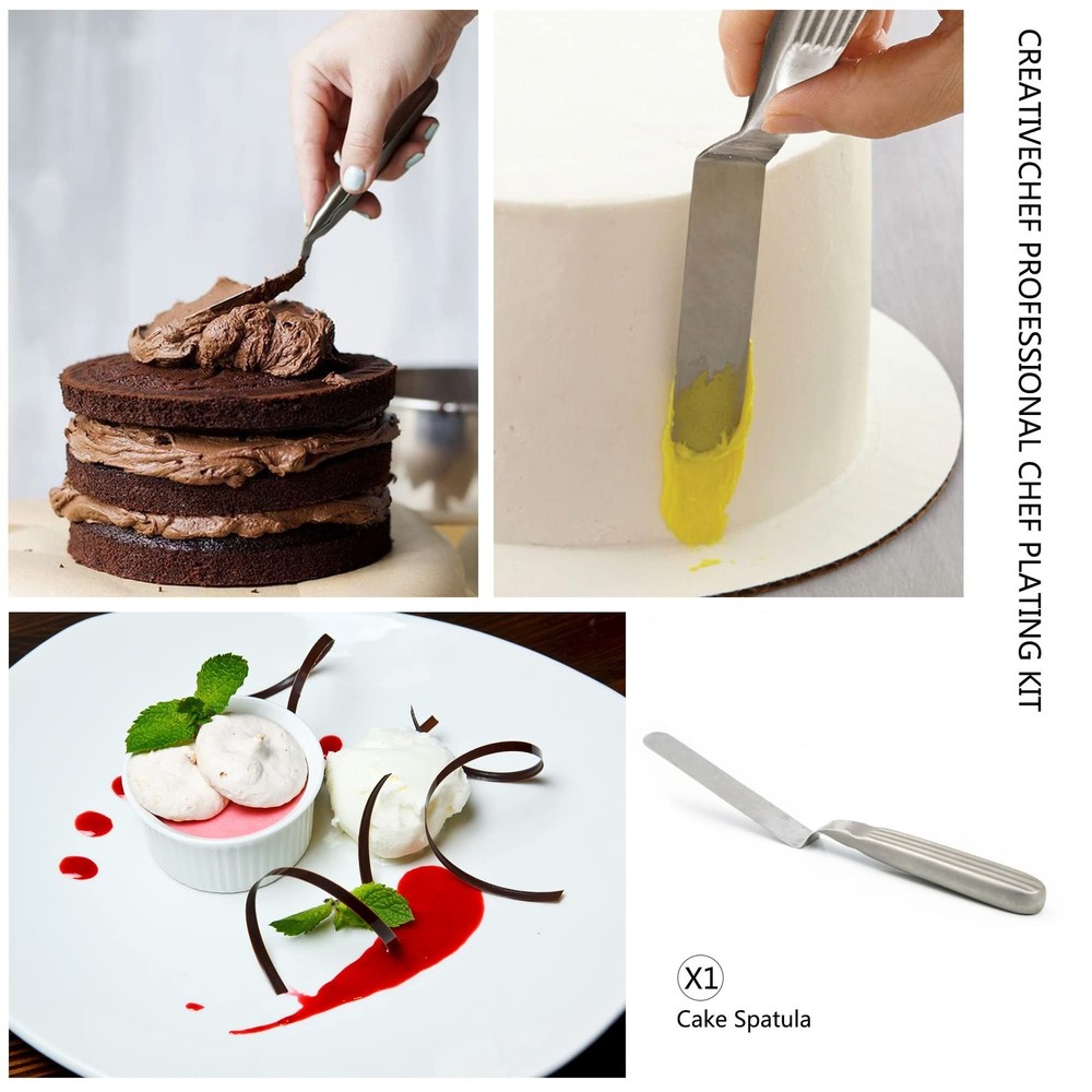 CREATIVECHEF 5 PCS Plating Tools Culinary Set Contains kitchen tweezers spatu...