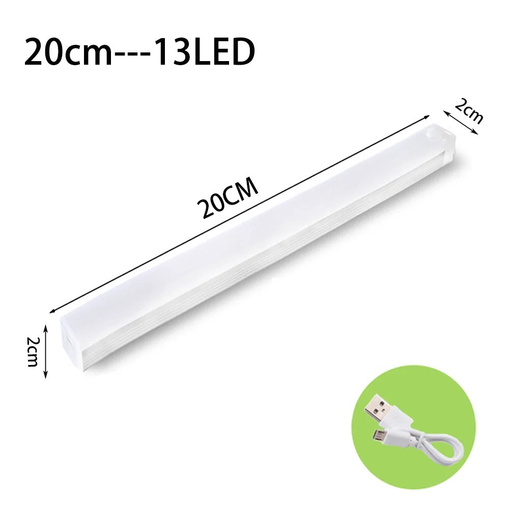 LED Motion Sensor Under Cabinet Closet Light USB Rechargeable Kitchen Strip Lamp