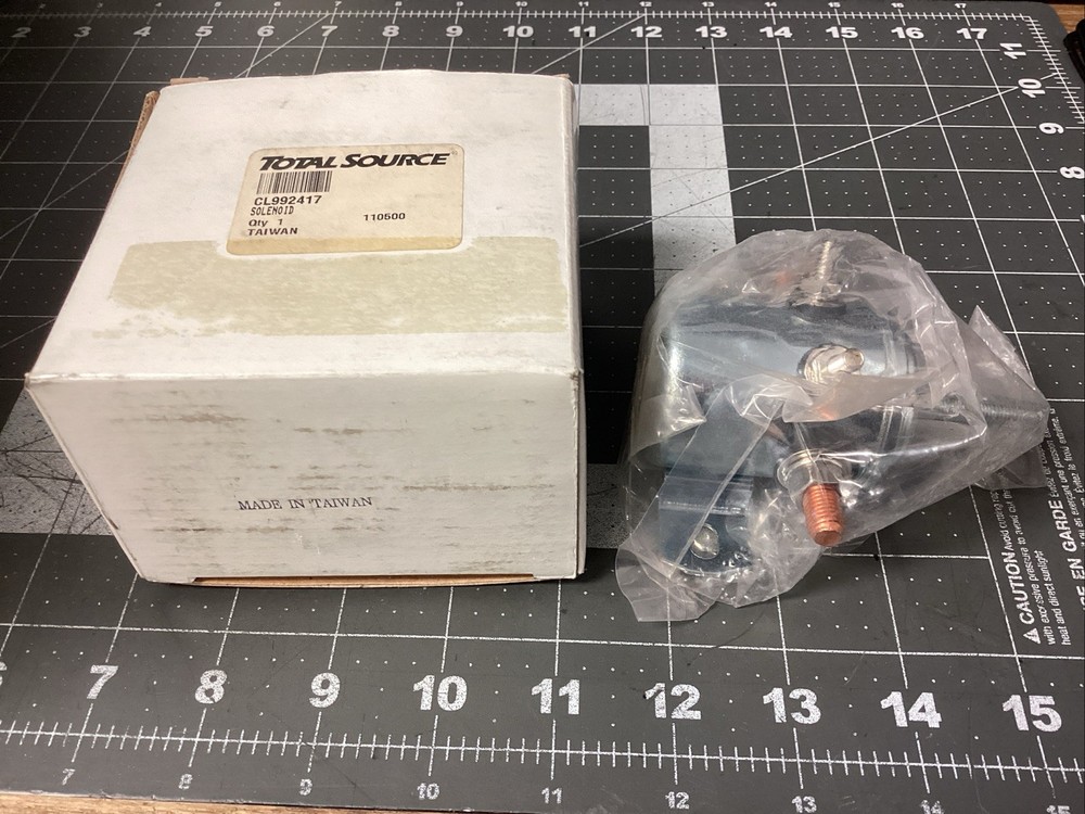 TOTAL SOURCE 12V Solenoid, New, Flat Mount, Continuous Duty (LXE7Y)