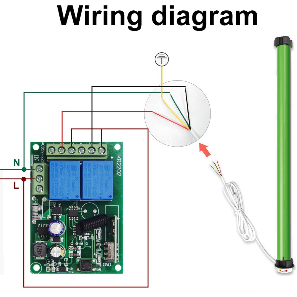 433Mhz Universal Wireless Remote Control Switch 85-250V 2CH Relay Receiver Kit c