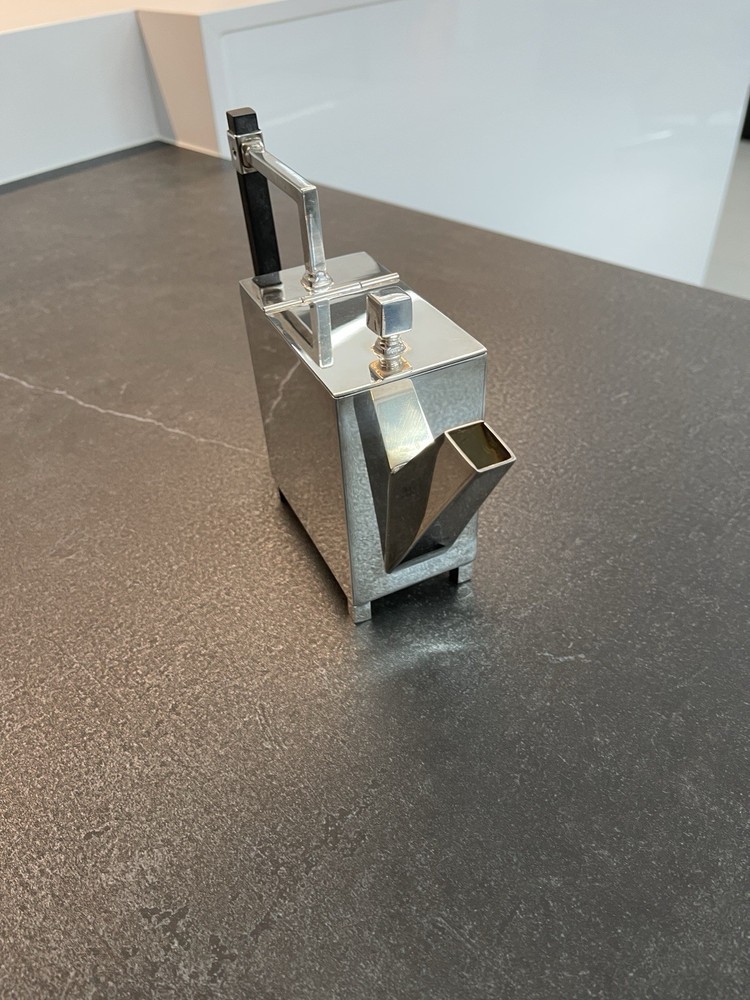 Modern Silver Plated Teapot- Christopher Dresser Style